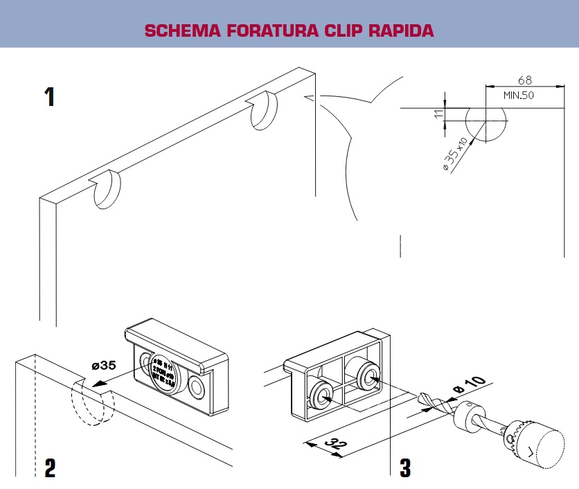 Dima per set scorrevole colibri Sliding 