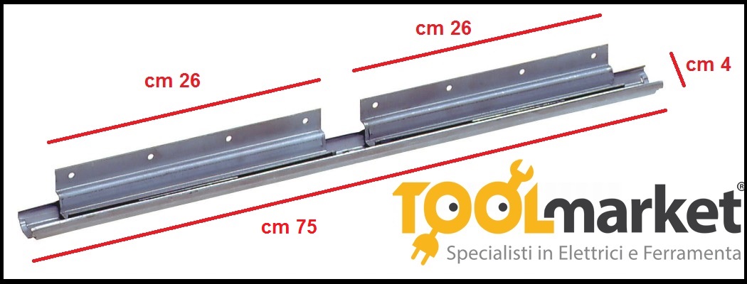 Guide tavolo apertura doppia cm75