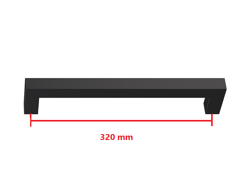 Maniglione NERO in zama serie 3131 x porte scorrevoli Mital