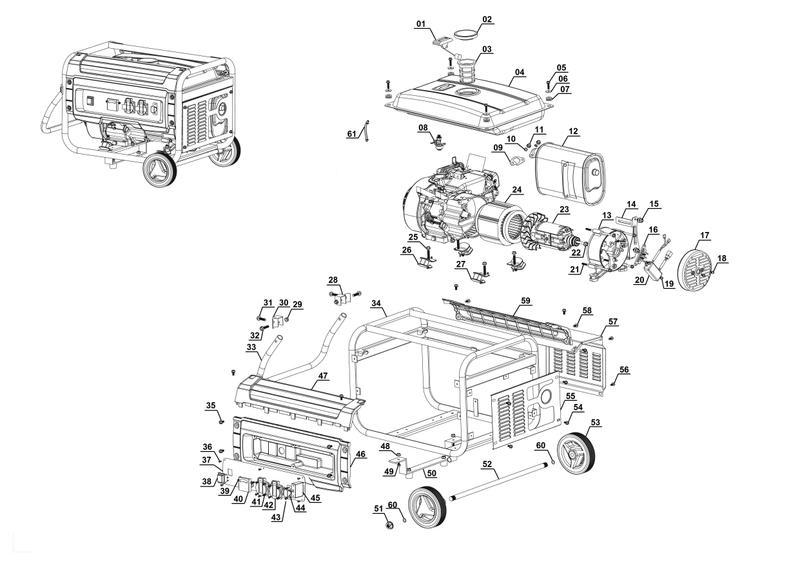 Generatore di corrente a benzina modello TC-PG 35/E5 - EINHELL