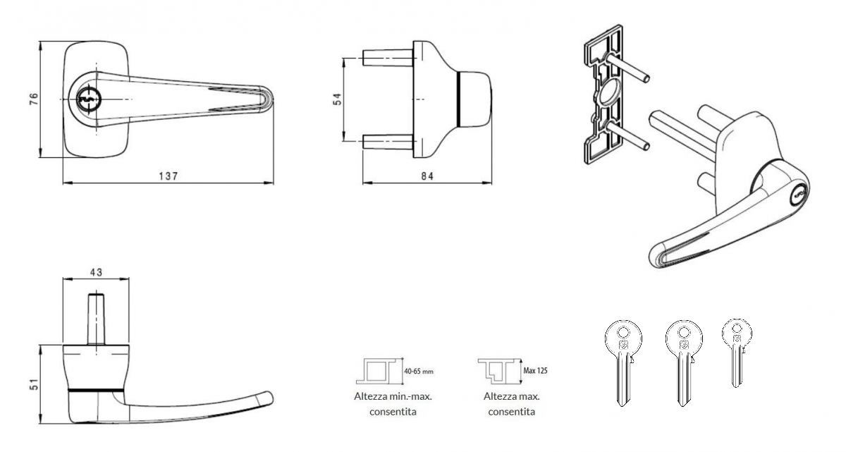 Kit maniglione antipanico DOMEXIT - FAPIM