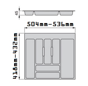 Portaposate termoformato 55