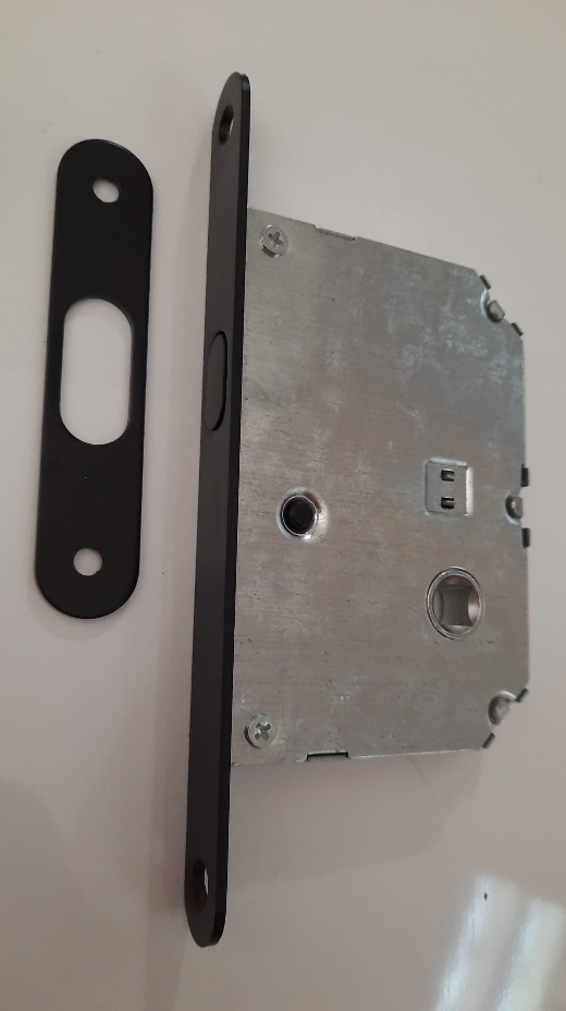 Kit maniglie porta scorrevole con serratura quadra nero opaco Fimet 3667
