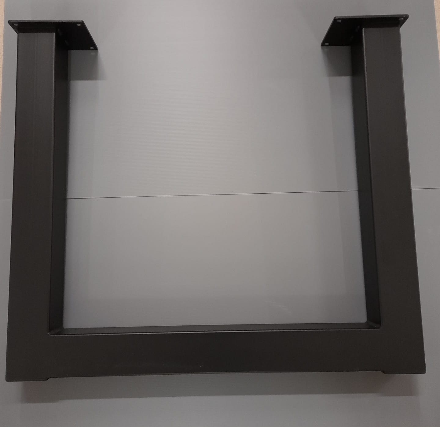 Gamba tavolo profilo quadro nero 8 x 8 cm