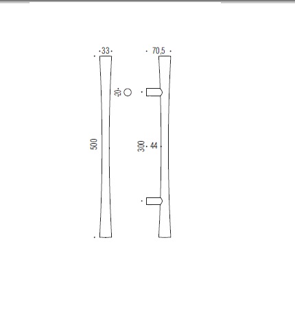 Maniglione Zen CB36 A cromo satinato 