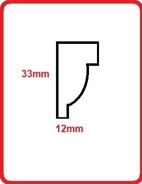 Cornice intagliata m5004 MD da 2.44 mt ( 33x12  mm )