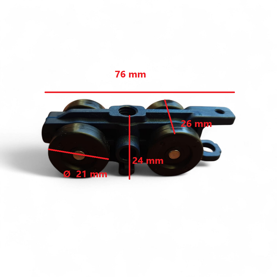 Kit per porta scorrevole binario + carrelli  DRAGON BLU Sliding