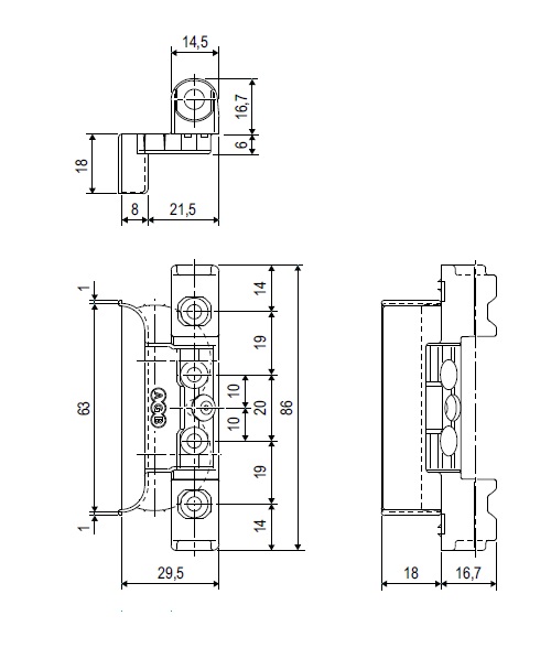 Supporto forbice a forare - aria 4 A507030100 AGB Artech