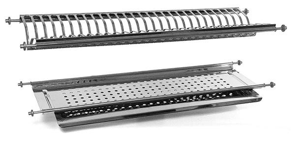 Scolapiatti Inox completo di vaschetta cm86 per moduli 90