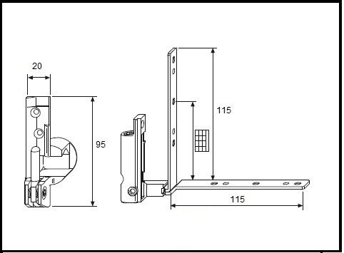 Cerniera anta ribalta kg 130 aria 12 A400440060x