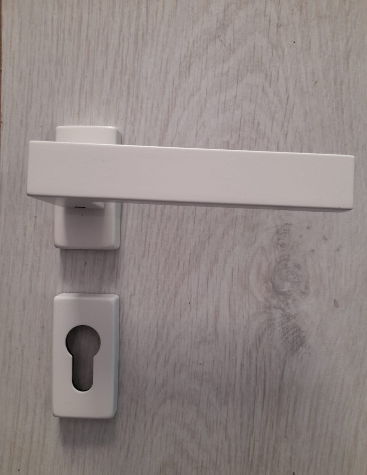 maniglia per porta york Ghidini rettang yale bianco