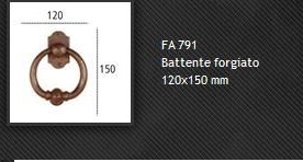 Battente FA791 ferro forgiato