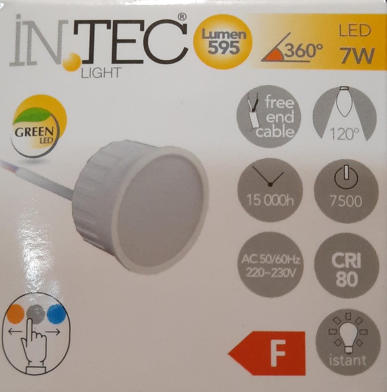 Lampada dicroica  led  7 W  Ø 50 mm Intec Klassic modul cct
