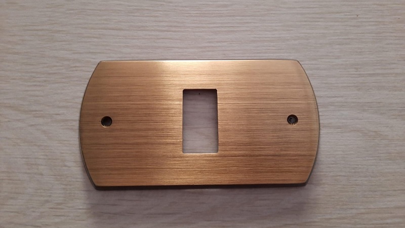 Coprinterruttore Classic magic in ottone bronzato 1 foro 