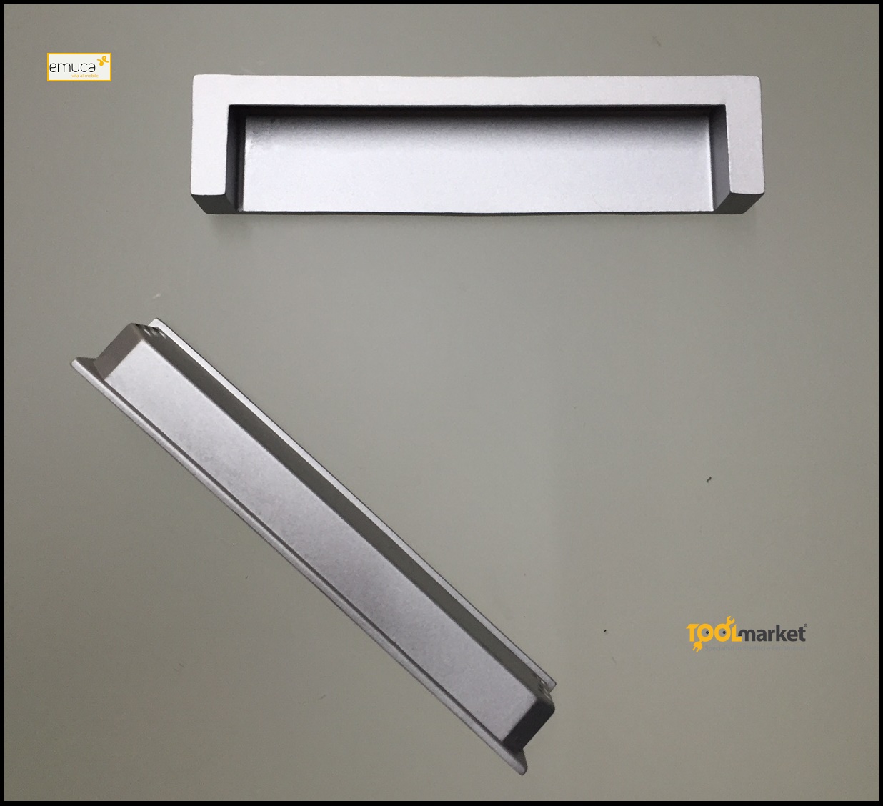 Maniglia incasso per mobili Emuca Modena 9291525 silver