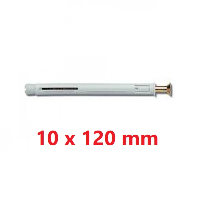 Tasselli e vite testa svasata piana 10 x 120  con tappo ELEMATIC 