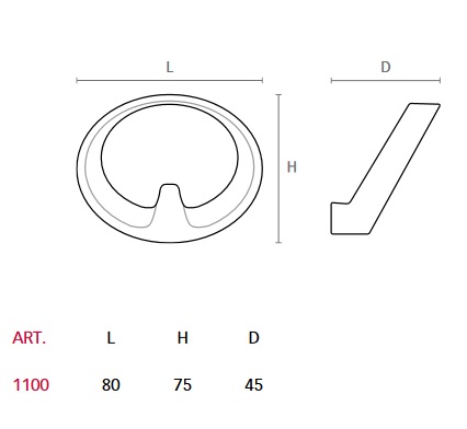 Appendiabito moderno da parete 1100 Mital 