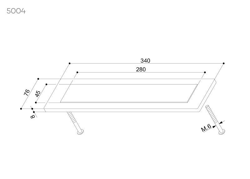 Bucalettere inox satinato 5004 aisi 304 - FIMET 