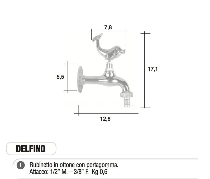 Rubinetto in ottone DELFINO