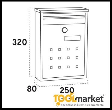 Cassetta postale acciaio Dime v1322