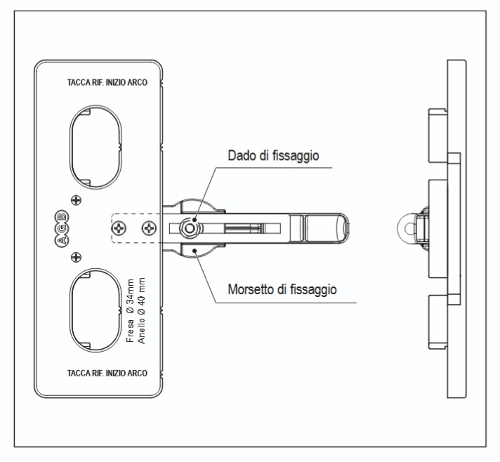 Dima AGB A520021800 Artech per finestra a forare ARIA 12