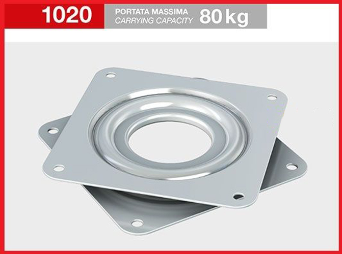 Piastra da avvitare girevole 80 x 80 mm