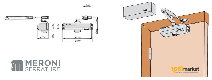 Chiudiporta aereo modello DC110 - MERONI