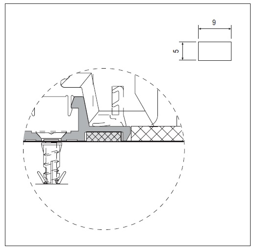 Guarnizione per binari in PVC espanso G00733.06.00 AGB