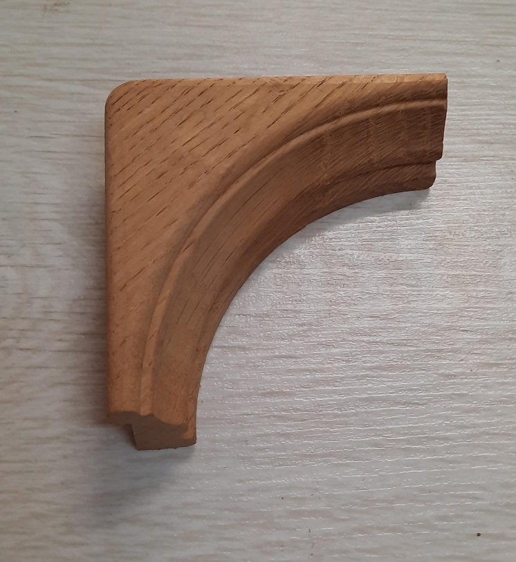 Angolo fermavetro legno 90° sag Rovere 