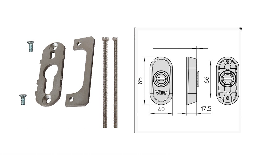 Defender ovale  cromato VIRO art 809 