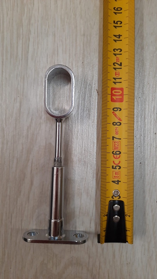 Reggitubo per tubo ovale 30x15 NON passante cromo registrabile 