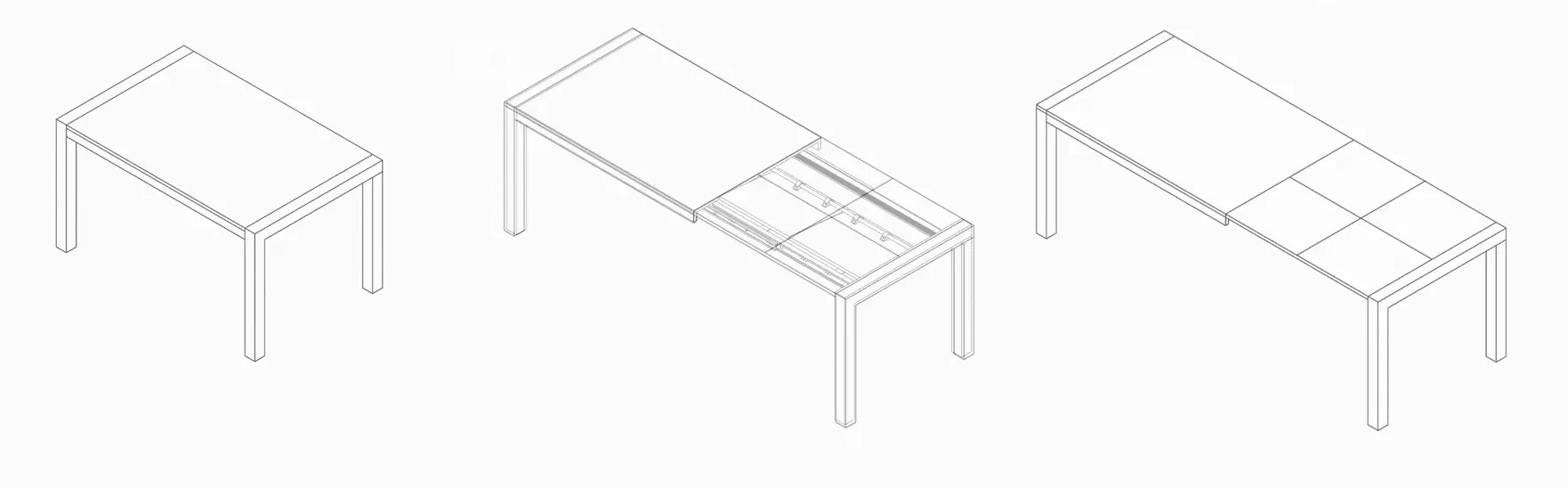 Telaio per tavoli allungabili T62-1200b RAM