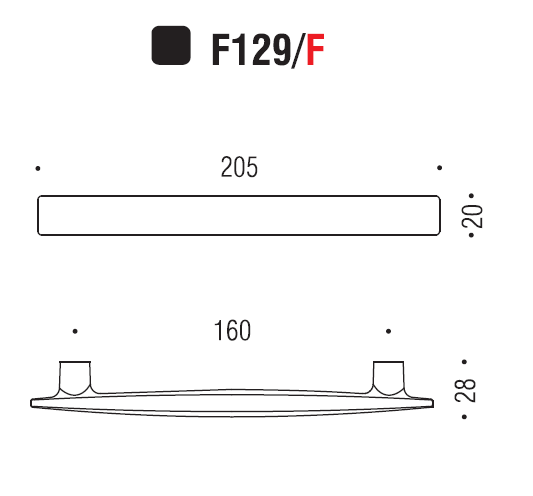 Maniglia Formae 129 F