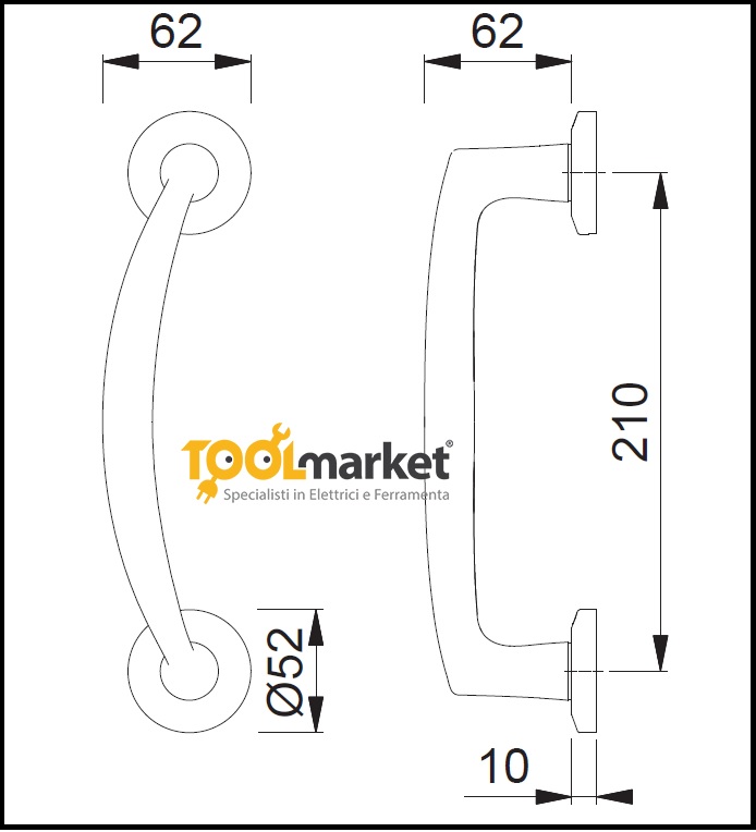 Maniglione  Hoppe Vitoria bronzato 2844813