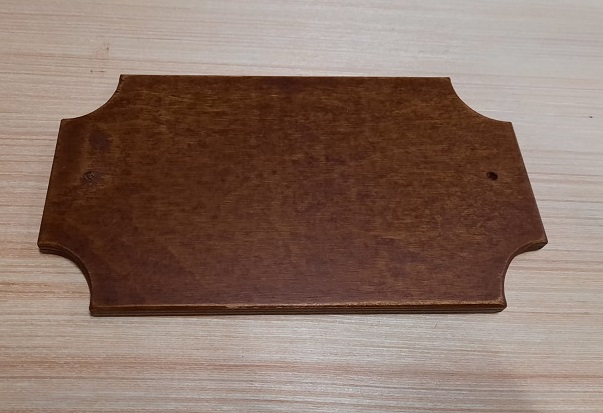 Base legno per numeri civici colore noce scuro 