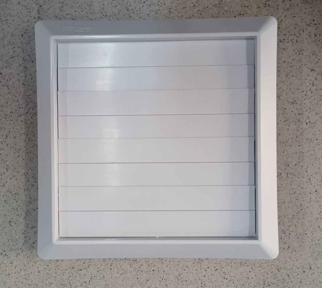 Griglia di aerazione a lamelle mobili gravita' per Ø 100 mm