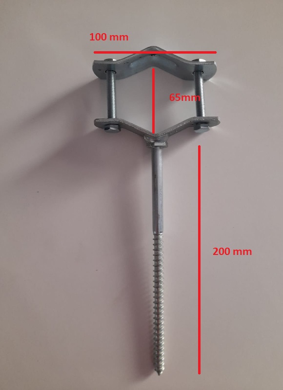 Supporto pali TV a tassello cm14 