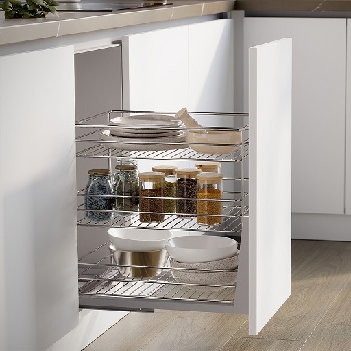 Cestello da cm40 estrazione totale soft Emuca 8381511 attacco inferiore  Cestello da cm40 estrazione totale soft Emuca 8381511 attacco inferiore