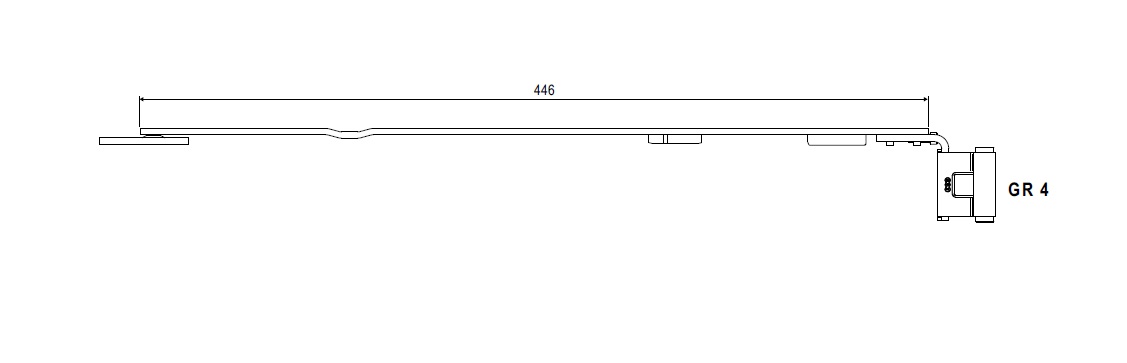 Braccio forbice legno AGB  A51911.22.xx  Interasse 9  battuta 15 mm per anta ribalta AGB Artech 