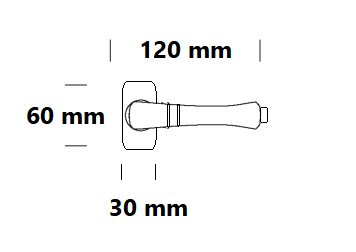 Maniglia per porta anticata OVALE Yale modello toscana KTS