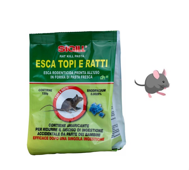 Esca per topi e ratti  in pasta fresca da 150 gr