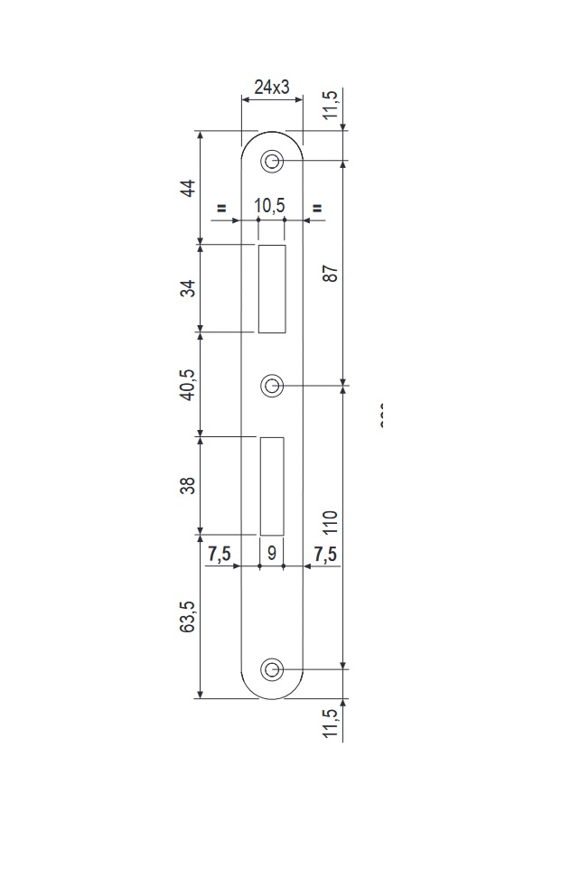 Contropiastra per serratura B00576  ATENE AGB 