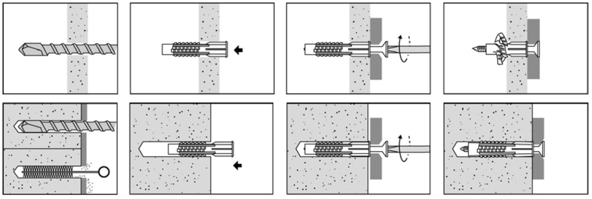 Tasselli e viti 8 secchiello 130pz