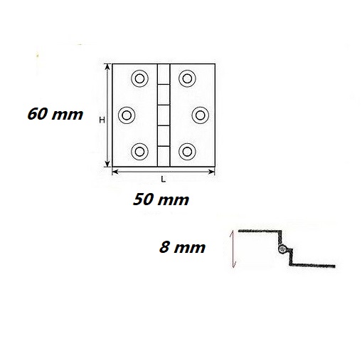 Cerniera a mezza curva ottonata