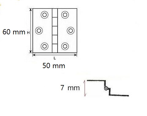 Cerniera a mezza curva ottonata