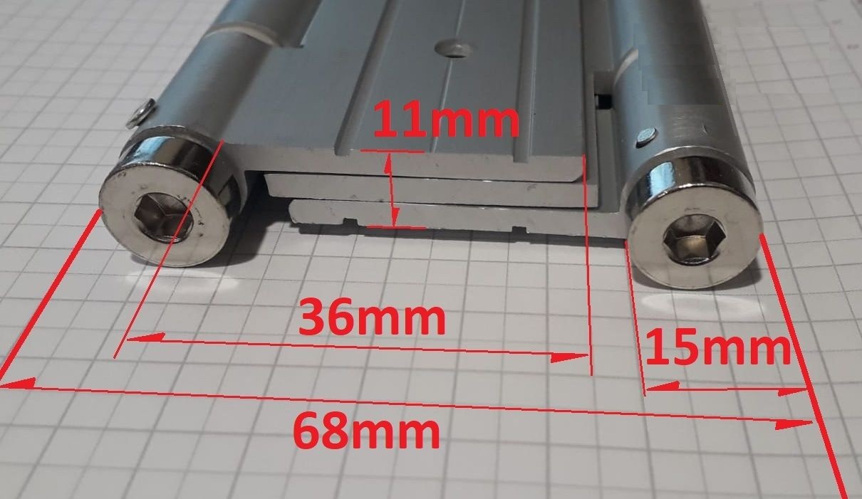 Cerniera a molla doppia azione ALLUMINIO H120
