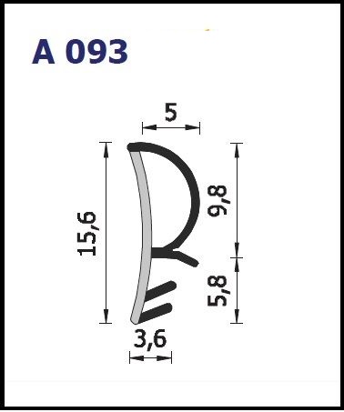 Guarnizione per infissi A093