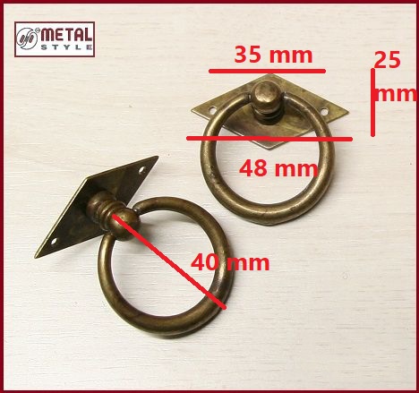 Maniglia per mobile  anello  122300500003 metalstyle