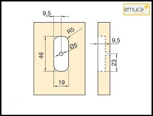 Maniglia incasso 15EU.003050.45