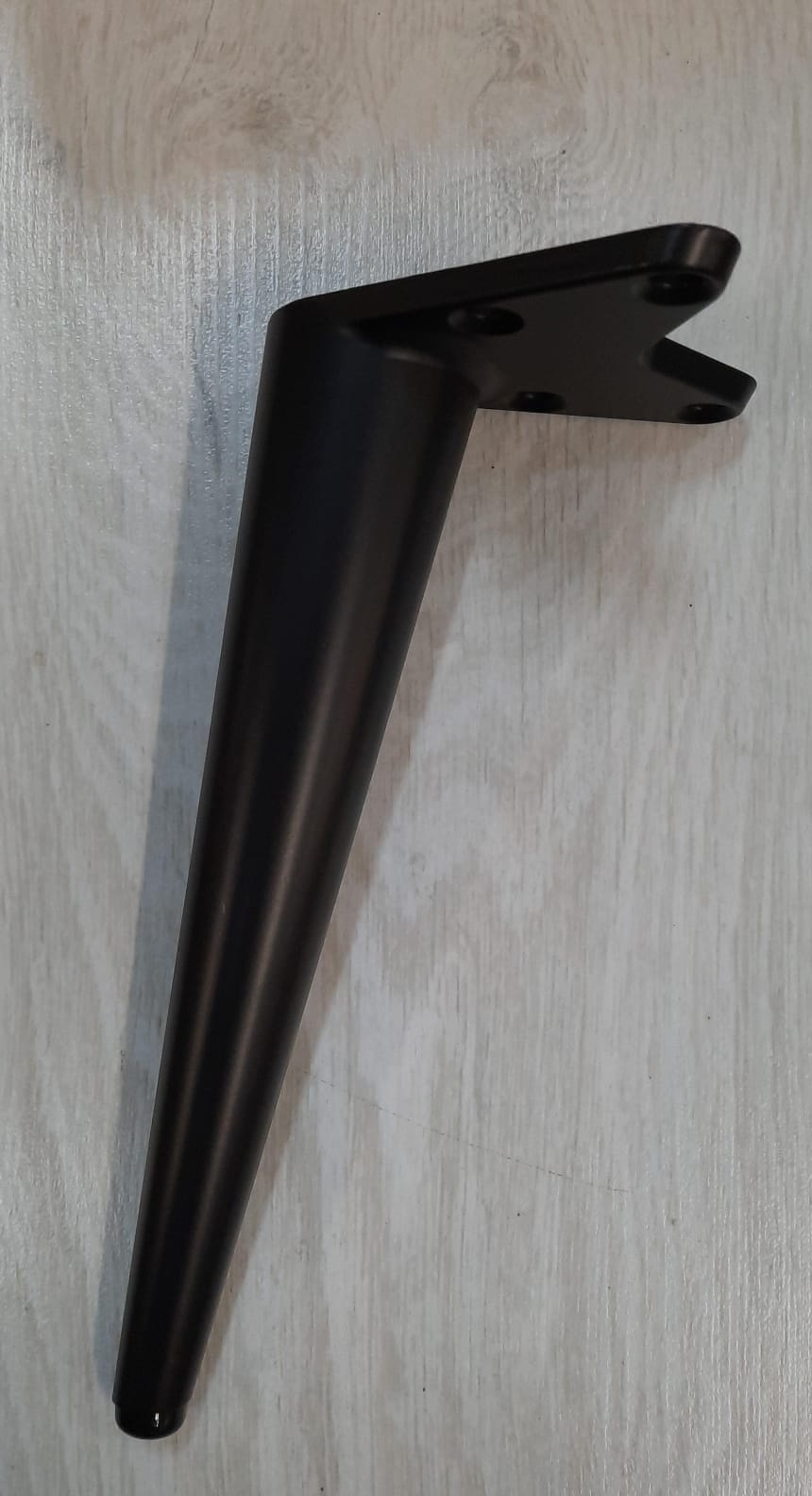 Piede per mobili  conico NERO opaco cm 20 Tel B0485 70 
